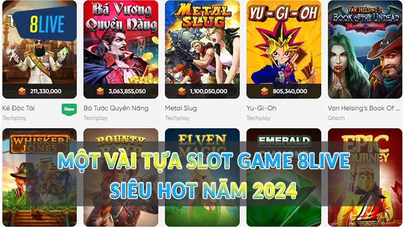 Sân chơi Slot Game 8Live làm giàu nhanh chóng 1 Một vài tựa Slot Game 8Live siêu hot năm 2024